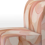 Nutshell Waves Abstract Watercolor - Modern Arm Chair