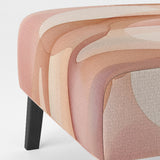 Nutshell Waves Abstract Watercolor - Modern Arm Chair