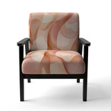 Nutshell Waves Abstract Watercolor - Modern Arm Chair