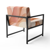 Nutshell Waves Abstract Watercolor - Modern Arm Chair