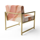 Nutshell Waves Abstract Watercolor - Modern Arm Chair