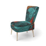 Passage Of Time In Vintage Teal - Modern Arm Chair