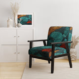 Passage Of Time In Vintage Teal - Modern Arm Chair