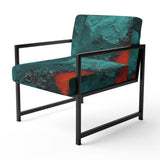 Passage Of Time In Vintage Teal - Modern Arm Chair