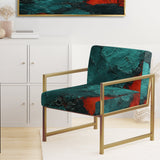 Passage Of Time In Vintage Teal - Modern Arm Chair