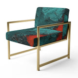 Passage Of Time In Vintage Teal - Modern Arm Chair