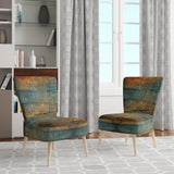 Passage Of Time Vintage Nutshell And Retro Blue - Modern Accent Side Chair