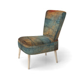 Passage Of Time Vintage Nutshell And Retro Blue - Modern Accent Side Chair
