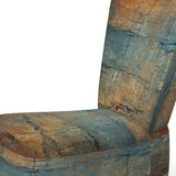 Passage Of Time Vintage Nutshell And Retro Blue - Modern Accent Side Chair