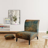 Passage Of Time Vintage Nutshell And Retro Blue - Modern Accent Side Chair