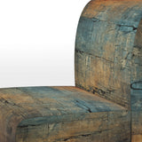 Passage Of Time Vintage Nutshell And Retro Blue - Modern Accent Side Chair