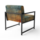 Passage Of Time Vintage Nutshell And Retro Blue - Modern Accent Side Chair