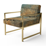 Passage Of Time Vintage Nutshell And Retro Blue - Modern Accent Side Chair