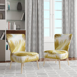 Tropical Golden Palm Leaves - Modern Arm Chair