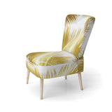 Tropical Golden Palm Leaves - Modern Arm Chair