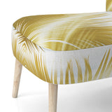 Tropical Golden Palm Leaves - Modern Arm Chair