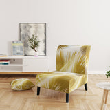 Tropical Golden Palm Leaves - Modern Arm Chair