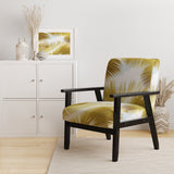 Tropical Golden Palm Leaves - Modern Arm Chair