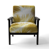 Tropical Golden Palm Leaves - Modern Arm Chair
