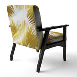 Tropical Golden Palm Leaves - Modern Arm Chair