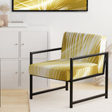 Tropical Golden Palm Leaves - Modern Arm Chair