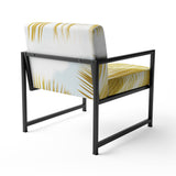 Tropical Golden Palm Leaves - Modern Arm Chair