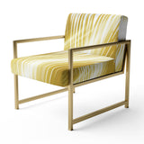 Tropical Golden Palm Leaves - Modern Arm Chair