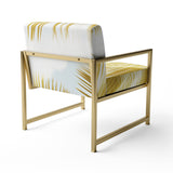 Tropical Golden Palm Leaves - Modern Arm Chair