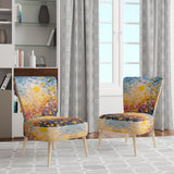 Summer Flower Field Of Poppies And Buttercups - Upholstered Traditional Accent Chairs