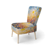 Summer Flower Field Of Poppies And Buttercups - Upholstered Traditional Accent Chairs
