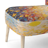 Summer Flower Field Of Poppies And Buttercups - Upholstered Traditional Accent Chairs
