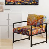 Summer Flower Field Of Poppies And Buttercups - Upholstered Traditional Accent Chairs