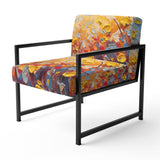 Summer Flower Field Of Poppies And Buttercups - Upholstered Traditional Accent Chairs