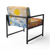 Summer Flower Field Of Poppies And Buttercups - Upholstered Traditional Accent Chairs