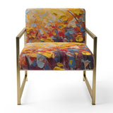 Summer Flower Field Of Poppies And Buttercups - Upholstered Traditional Accent Chairs