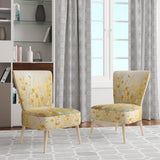 Blooming Yellow Poppy Flowers In The Meadows - Traditional Accent Slipper Chair
