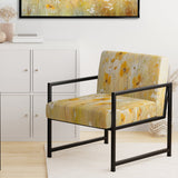 Blooming Yellow Poppy Flowers In The Meadows - Traditional Accent Slipper Chair