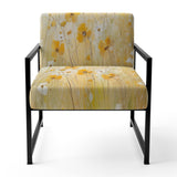 Blooming Yellow Poppy Flowers In The Meadows - Traditional Accent Slipper Chair