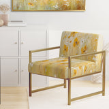 Blooming Yellow Poppy Flowers In The Meadows - Traditional Accent Slipper Chair