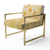 Blooming Yellow Poppy Flowers In The Meadows - Traditional Accent Slipper Chair