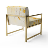 Blooming Yellow Poppy Flowers In The Meadows - Traditional Accent Slipper Chair