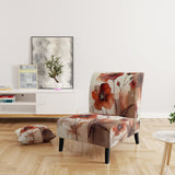 Red Poppy Flowers Delicate Retro Watercolor - Upholstered Traditional Accent Chairs