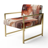 Red Poppy Flowers Delicate Retro Watercolor - Upholstered Traditional Accent Chairs
