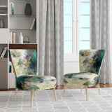 Blue Poppy Flowers Delicate Retro Watercolor - Upholstered Traditional Accent Chairs