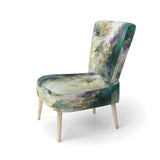 Blue Poppy Flowers Delicate Retro Watercolor - Upholstered Traditional Accent Chairs