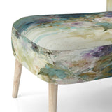 Blue Poppy Flowers Delicate Retro Watercolor - Upholstered Traditional Accent Chairs