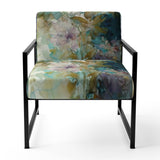 Blue Poppy Flowers Delicate Retro Watercolor - Upholstered Traditional Accent Chairs