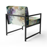 Blue Poppy Flowers Delicate Retro Watercolor - Upholstered Traditional Accent Chairs