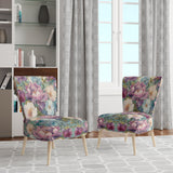 Retro Collage Blossoming Wildflowers - Traditional Arm Chair