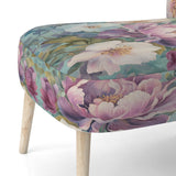 Retro Collage Blossoming Wildflowers - Traditional Arm Chair